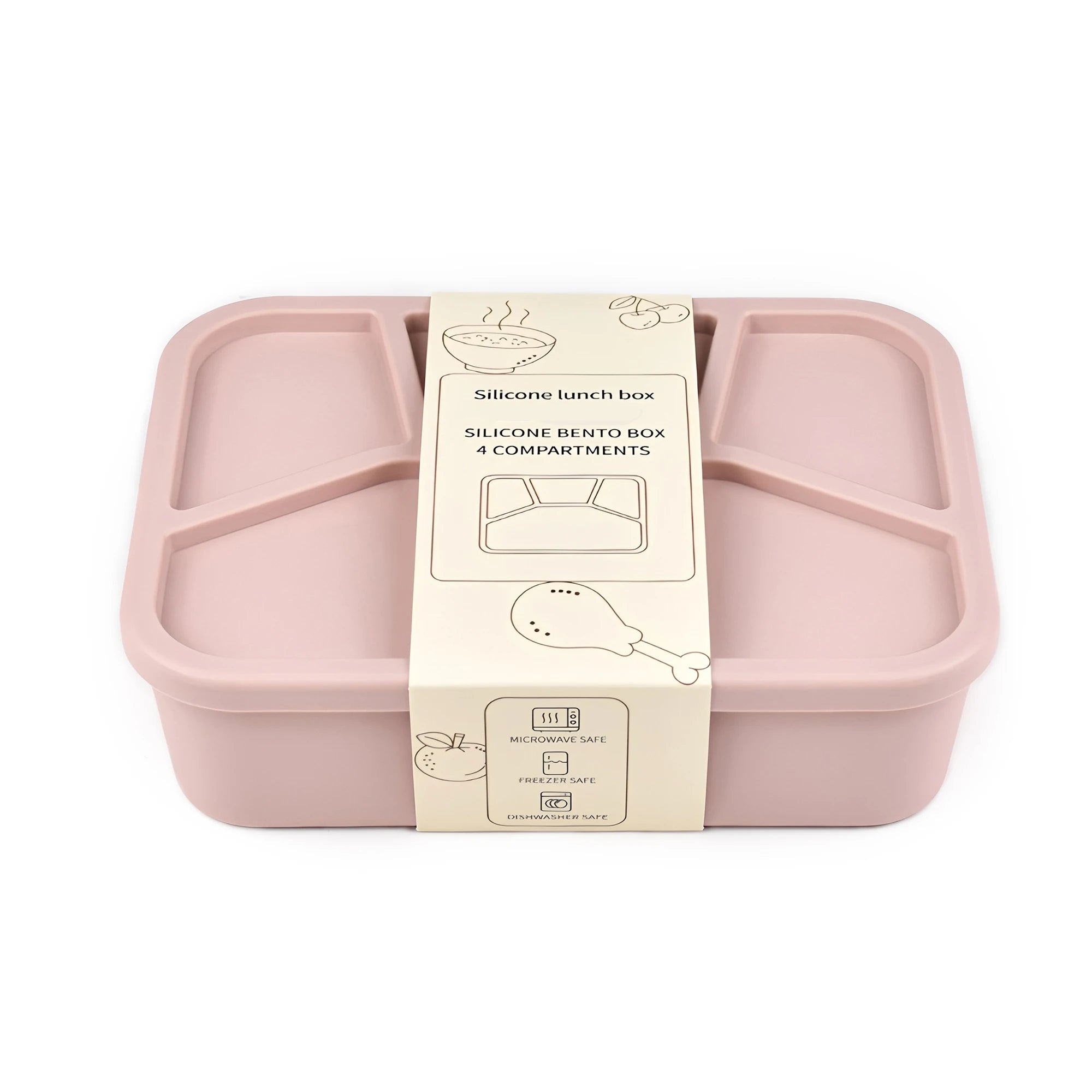 Daintry Leak-Proof Bento Lunch Box — 4 Compartments for Kids & Adults