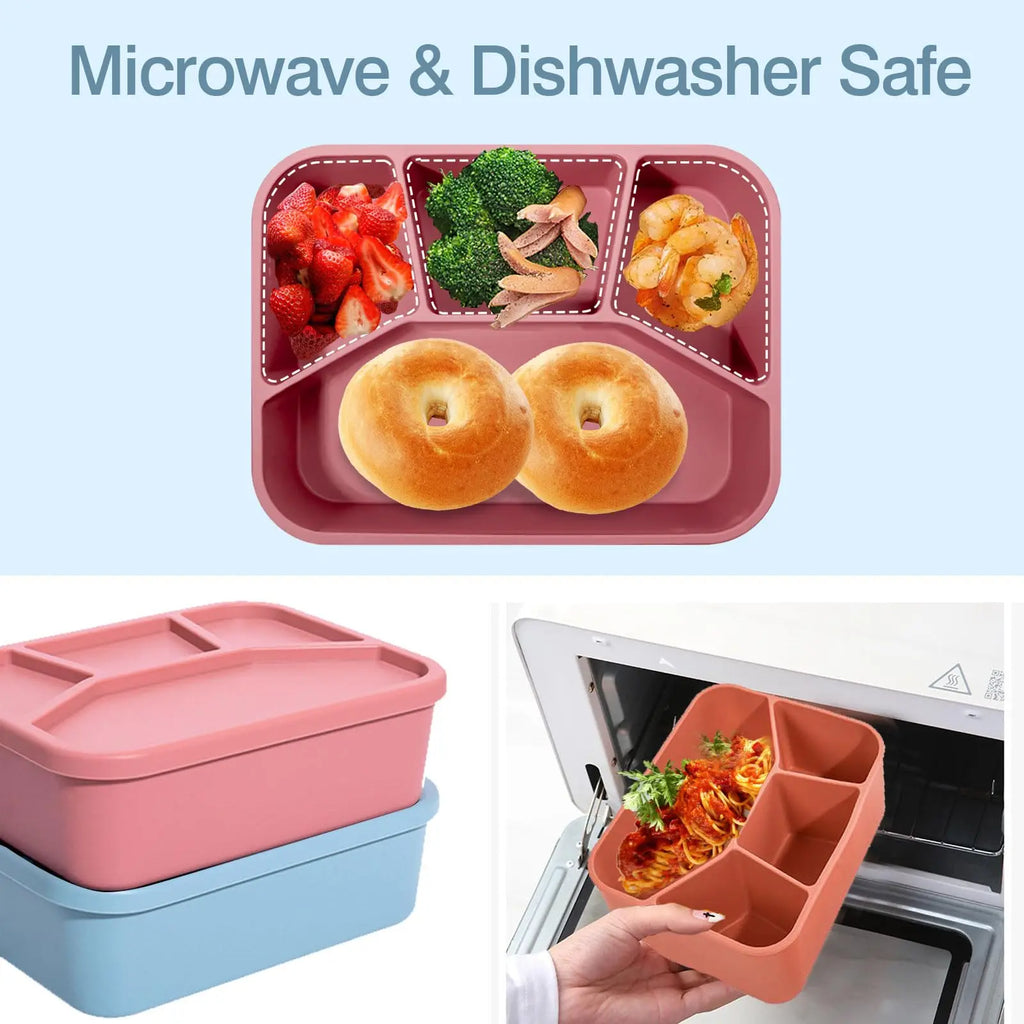 Daintry Leak-Proof Bento Lunch Box — 4 Compartments for Kids & Adults