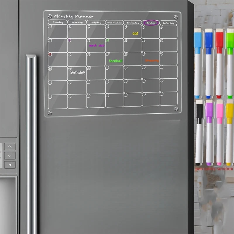 Daintry Clear Acrylic Fridge Planner — Weekly or Monthly