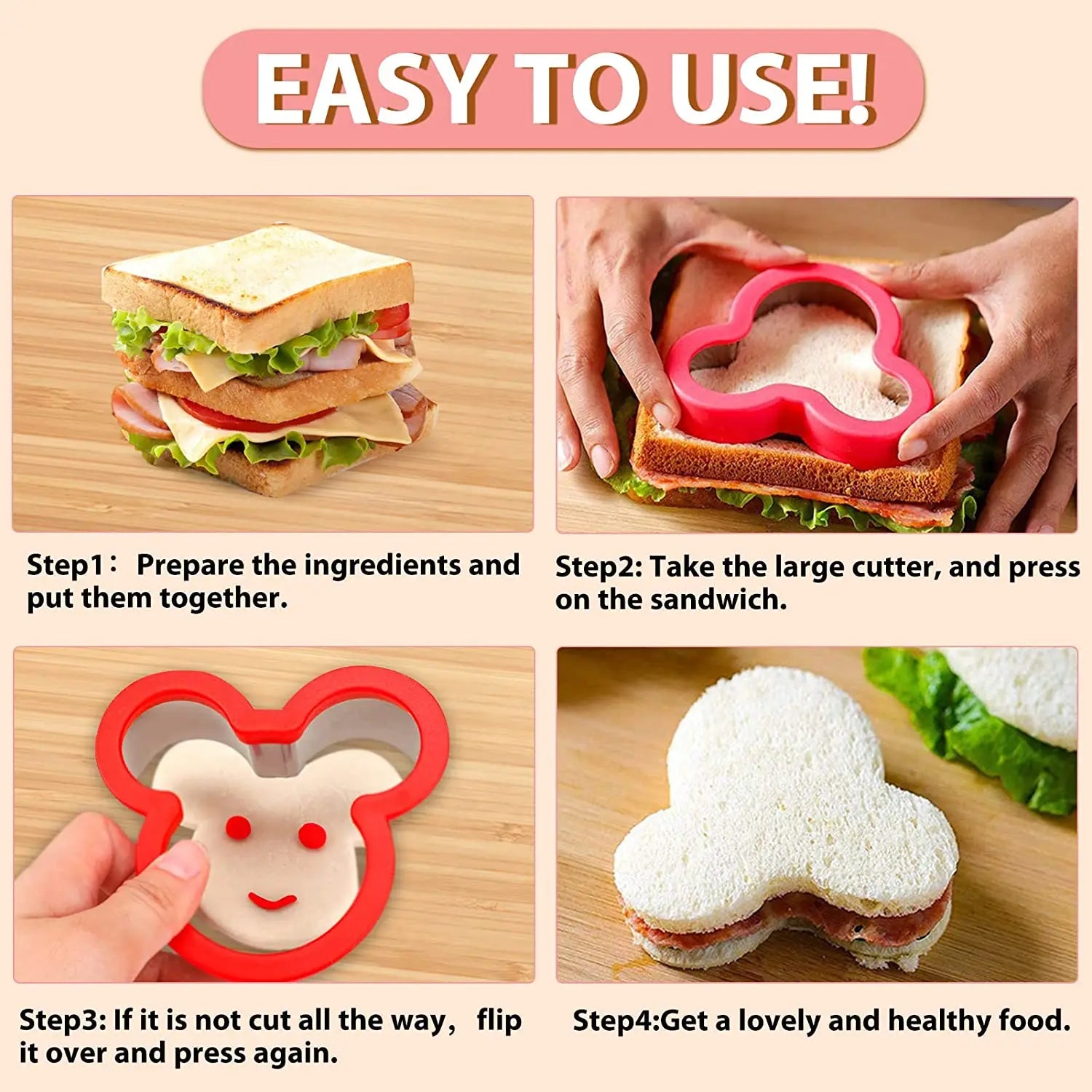 Daintry Lunchbox Cutter Kit — Sandwich + Fruit & Veggie Shapes