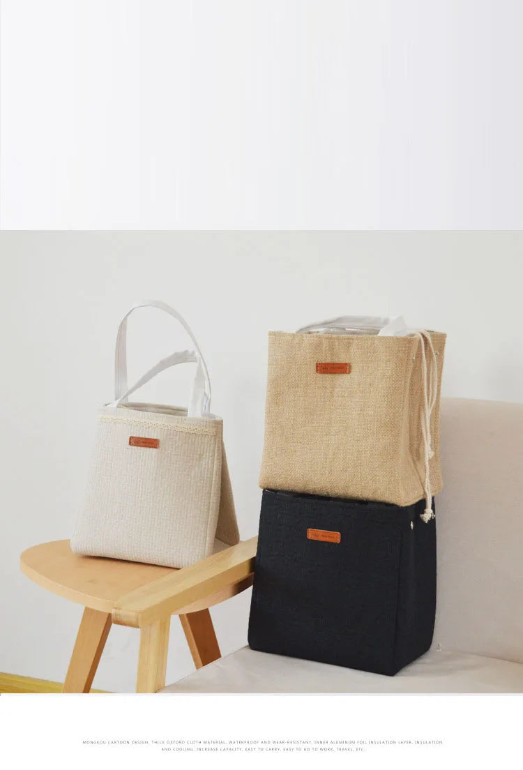 Daintry Linen Lunch Tote — Insulated