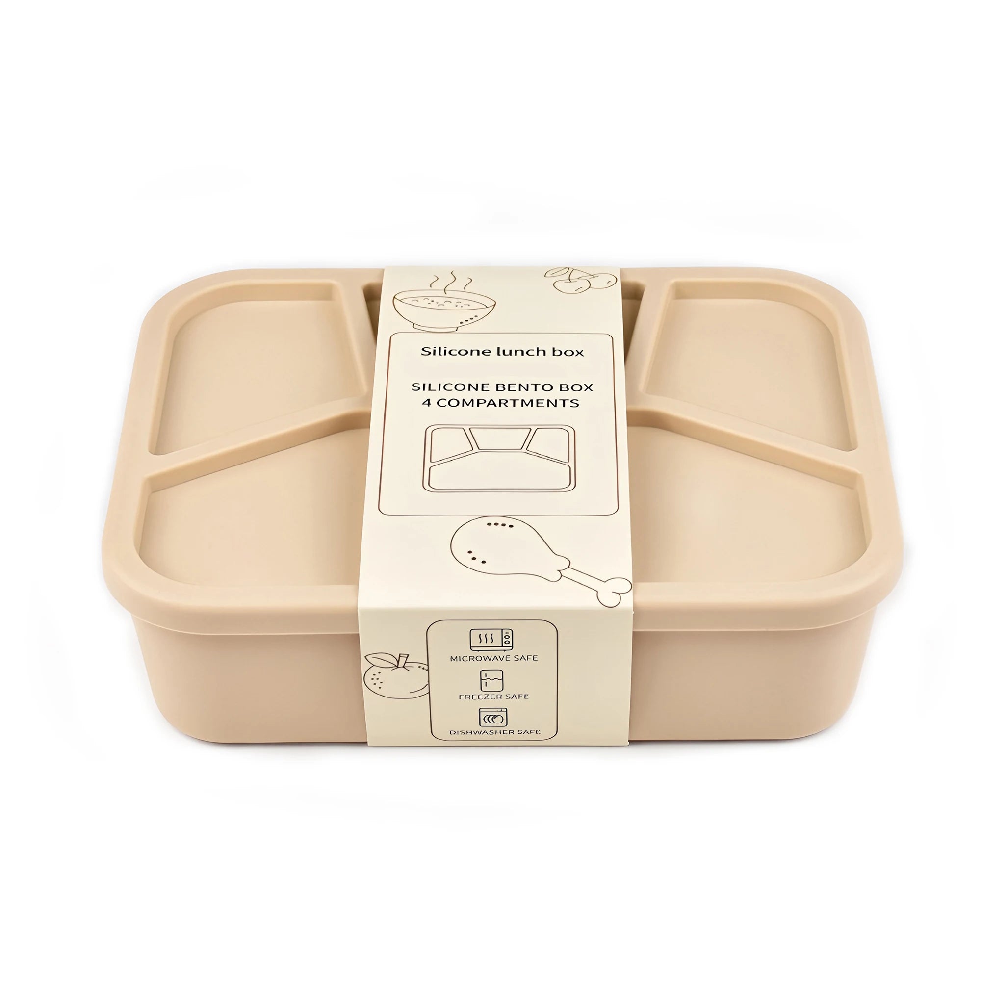 Daintry Leak-Proof Bento Lunch Box — 4 Compartments for Kids & Adults