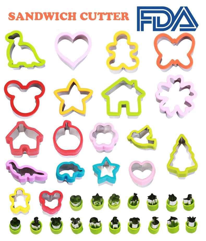 Daintry Lunchbox Cutter Kit — Sandwich + Fruit & Veggie Shapes