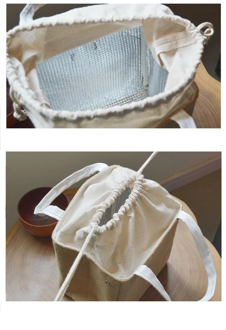 Daintry Linen Lunch Tote — Insulated