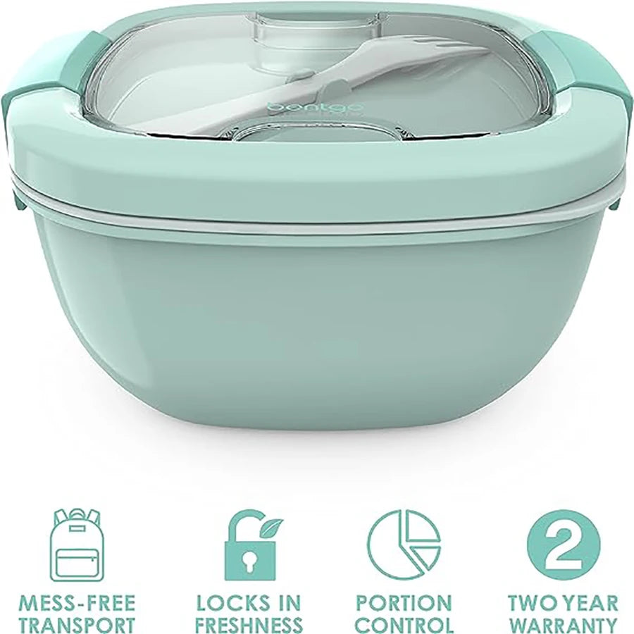 Daintry Salad-to-Go Bowl — 50oz with Sauce Cup & Utensils