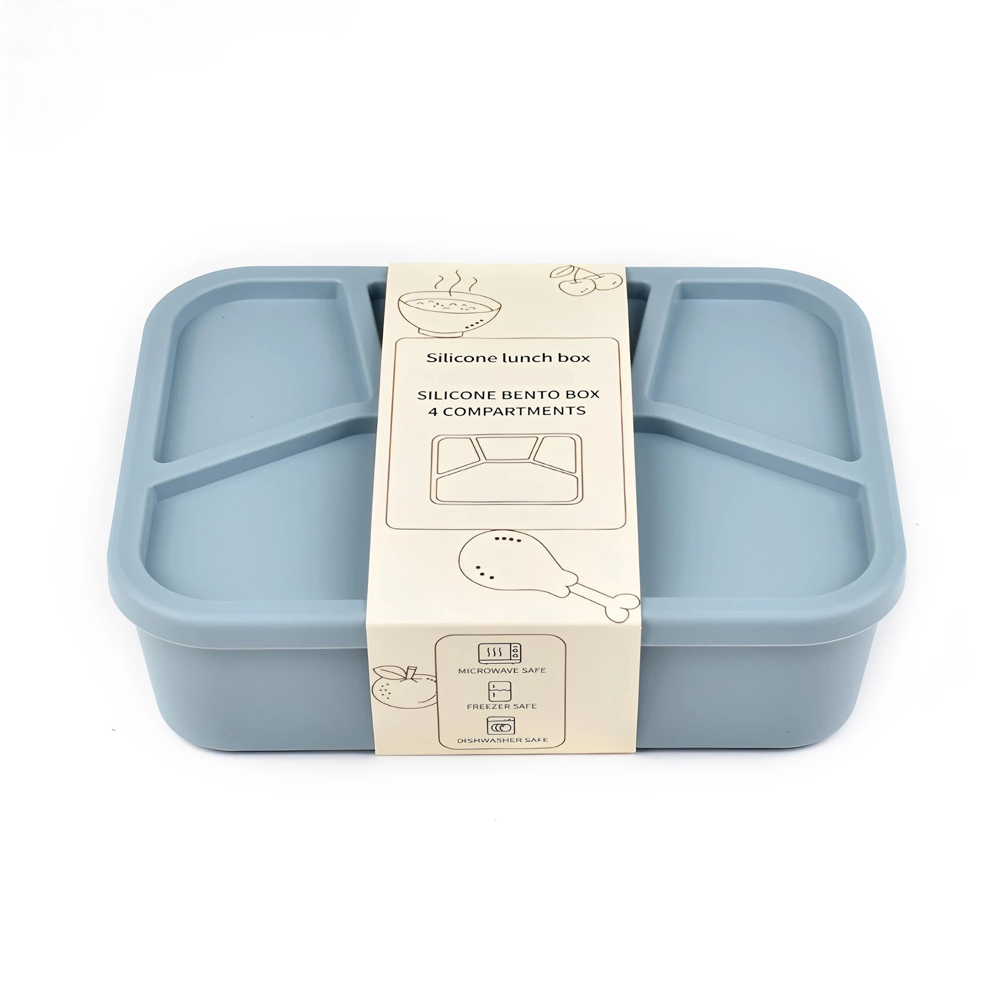 Daintry Leak-Proof Bento Lunch Box — 4 Compartments for Kids & Adults