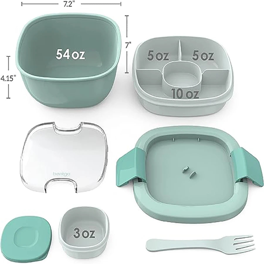 Daintry Salad-to-Go Bowl — 50oz with Sauce Cup & Utensils