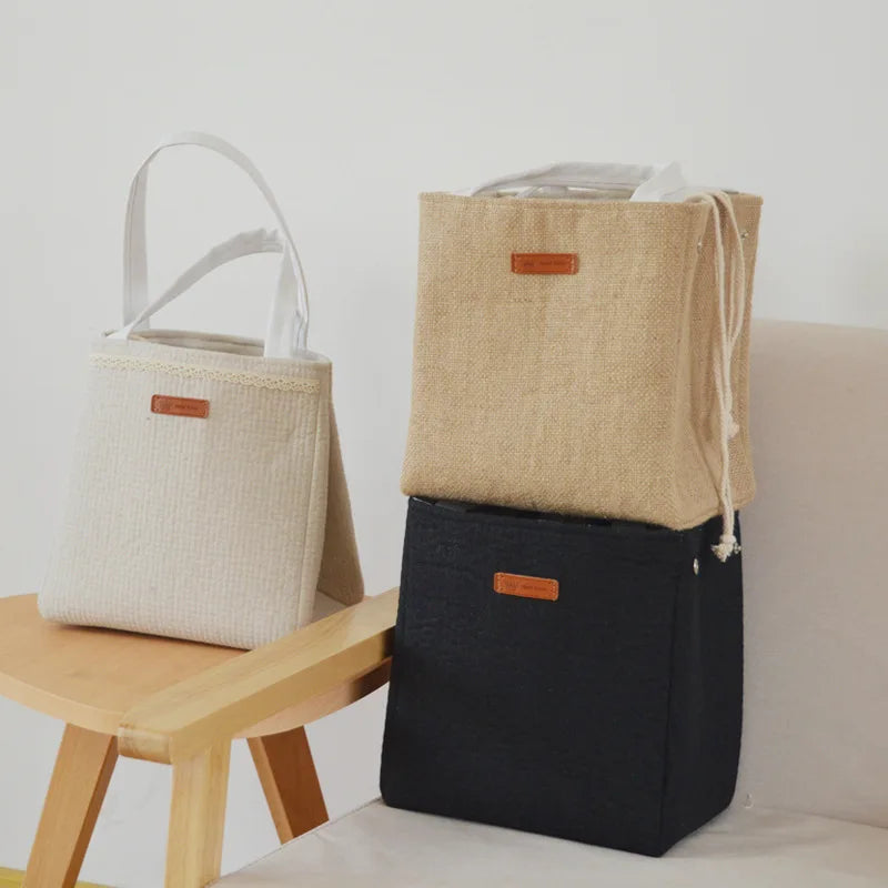 Daintry Linen Lunch Tote — Insulated
