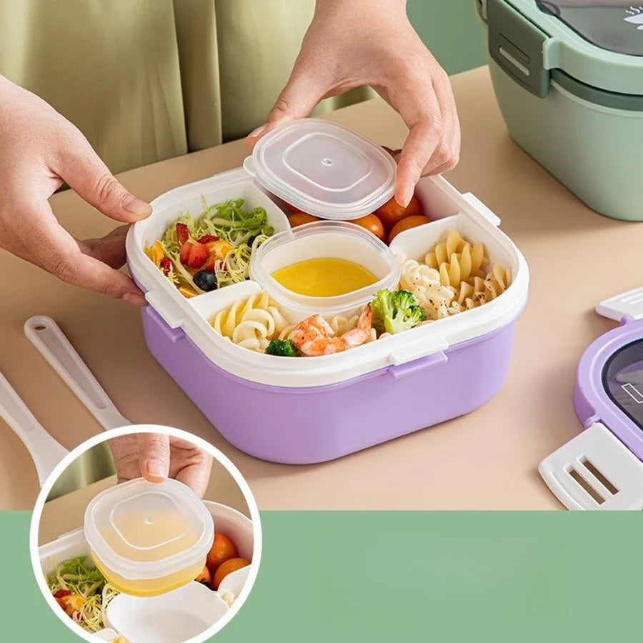 Daintry Salad-to-Go Bowl — 50oz with Sauce Cup & Utensils