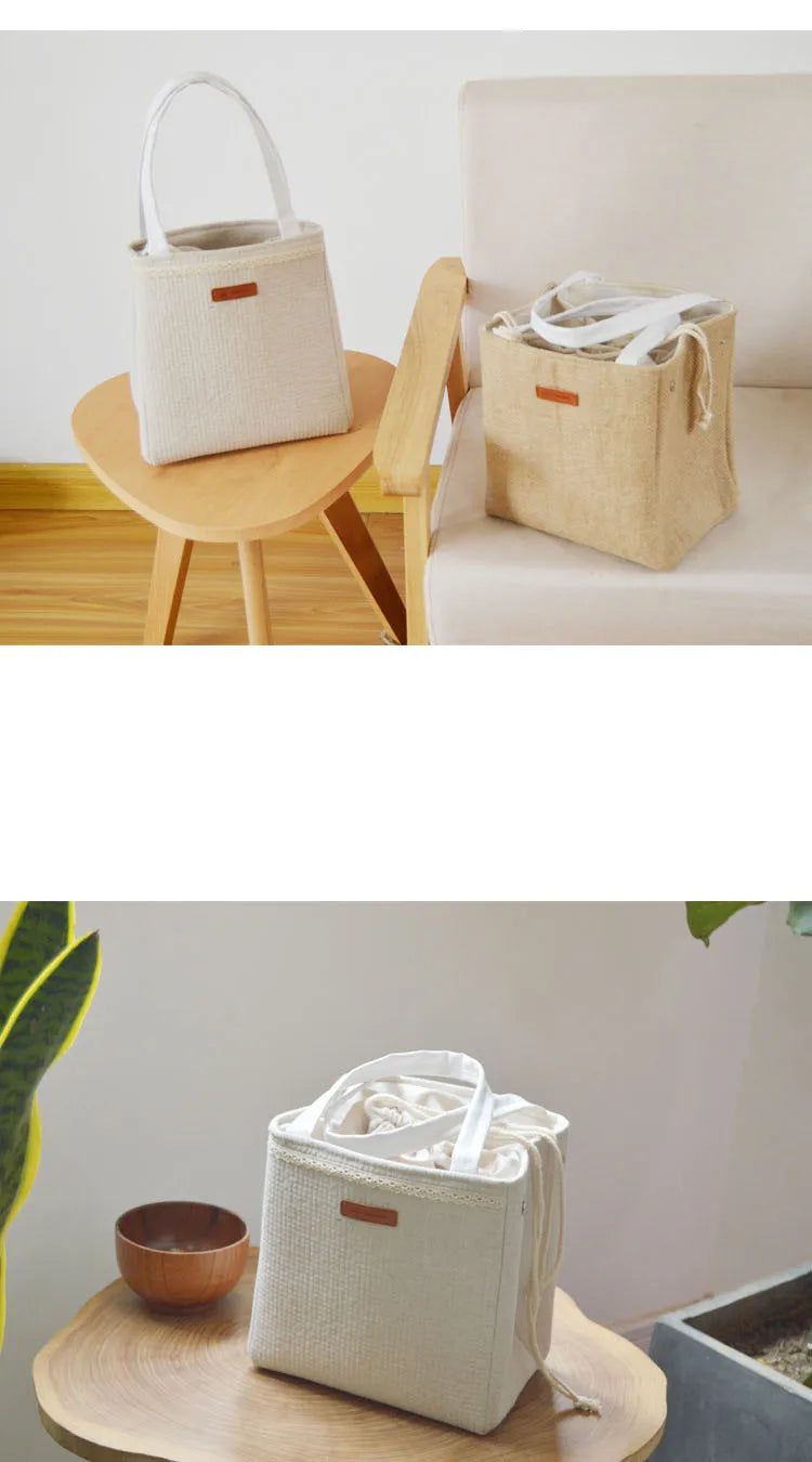 Daintry Linen Lunch Tote — Insulated