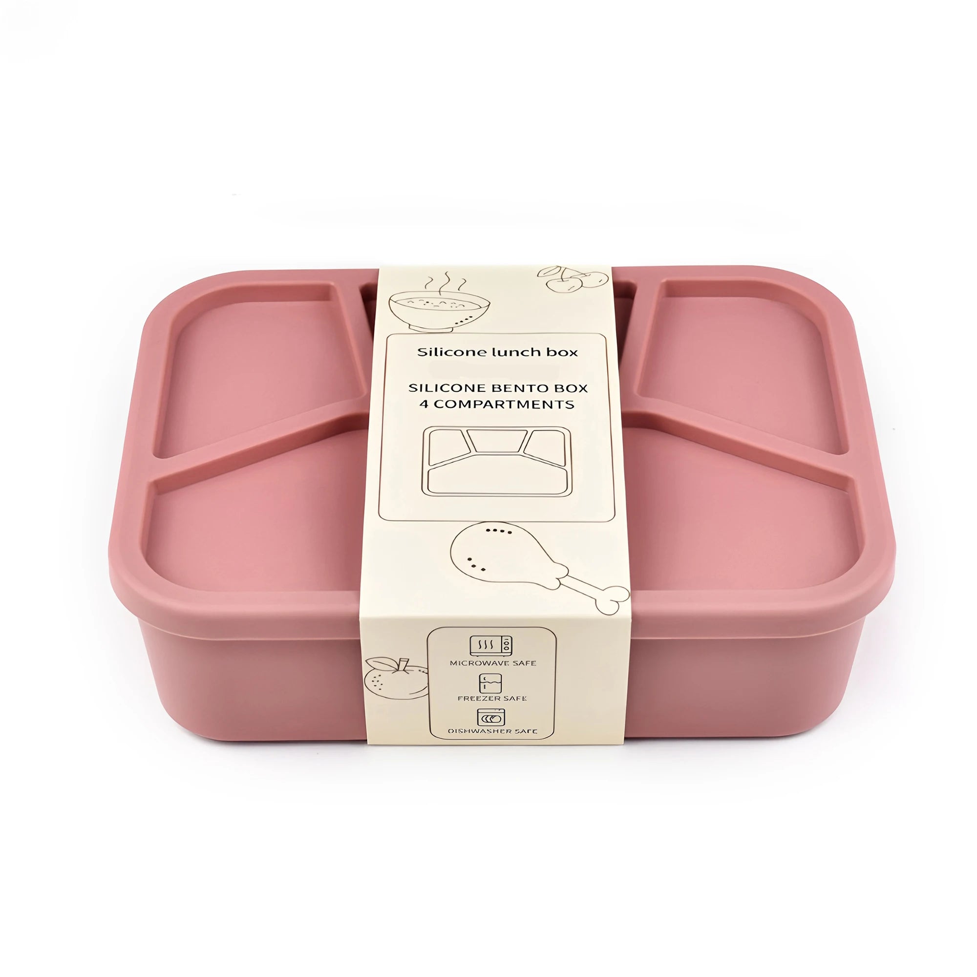 Daintry Leak-Proof Bento Lunch Box — 4 Compartments for Kids & Adults